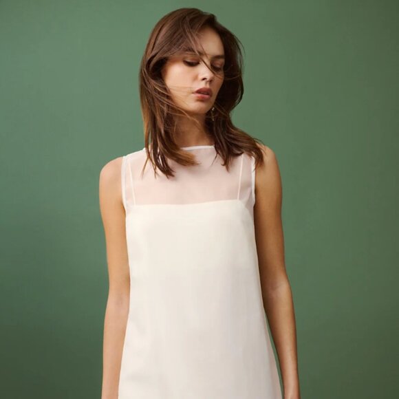 Reformation Ivory Sleeveless Mini Dress - Picture 1 of 3